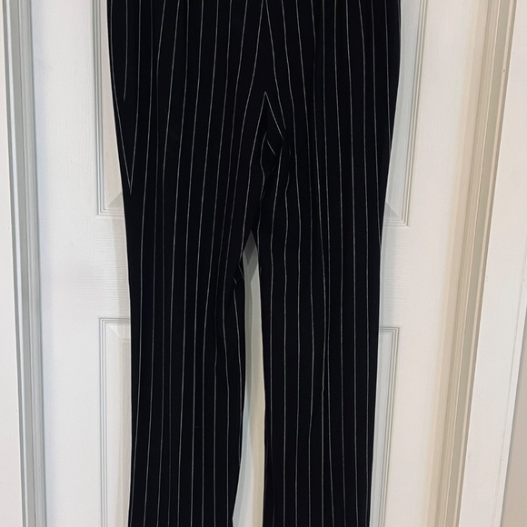 Armani Collezioni Pinstriped Dress pants size 10 Black white NWT MINT! $625 Wool - Picture 7 of 9